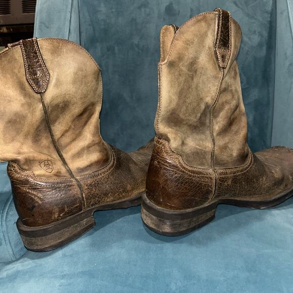 ARIAT RAMBLER BROWN LEATHER SQUARE TOE SOFT TOP WESTERN BOOTS MEN'S 11D - Picture 4 of 11